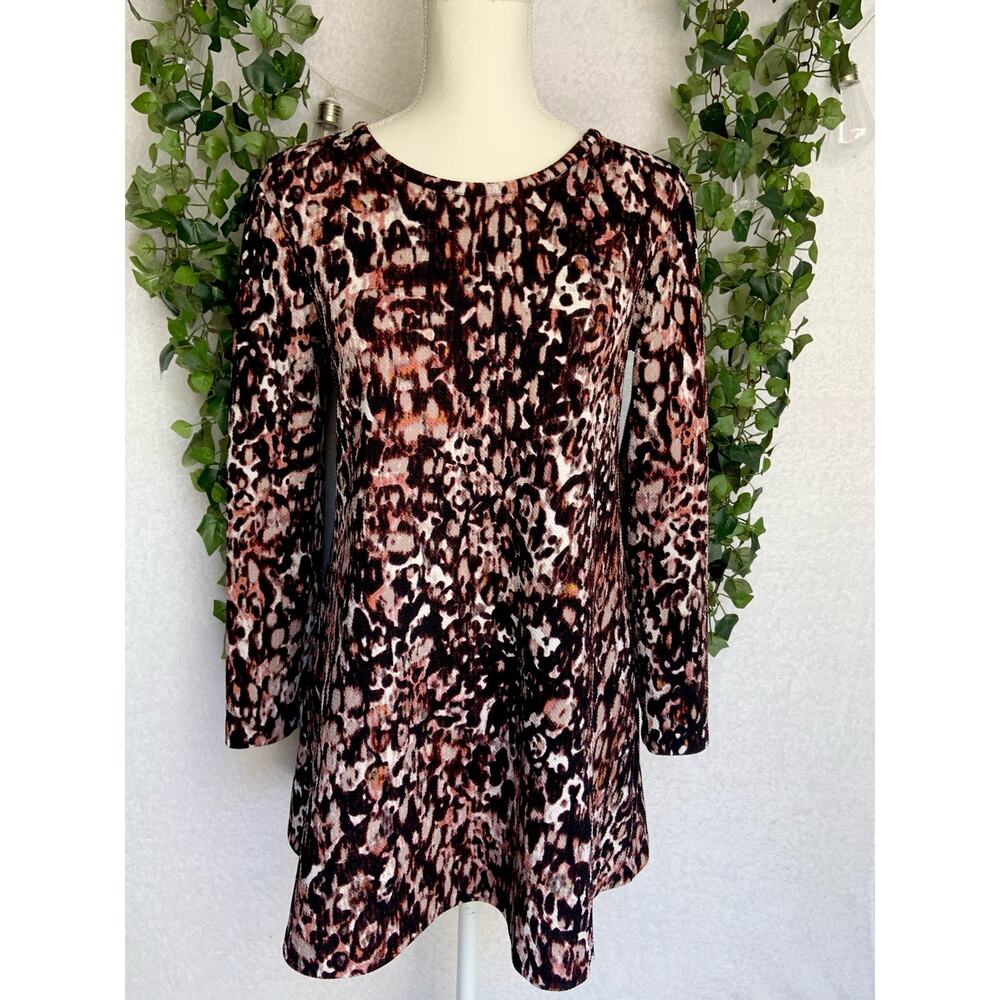 Cupio Brown and Black Mini Dress with Back Zipper Women's size Medium